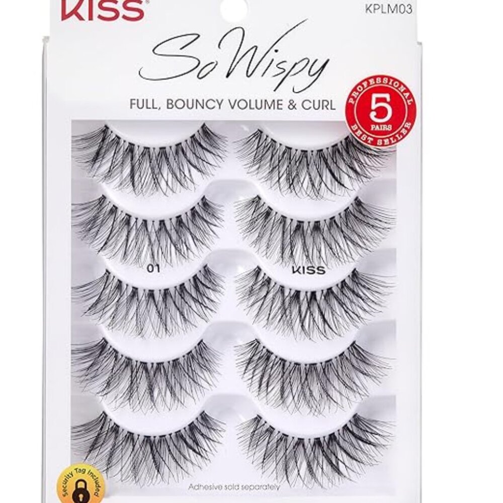 NWT KISS So Wispy, False Eyelashes, Style #01', 14 mm